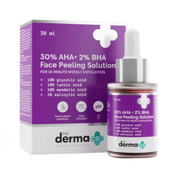 The Derma Co 30% Aha + 2% Bha Face Peeling Solution (30ml) - The Derma Co