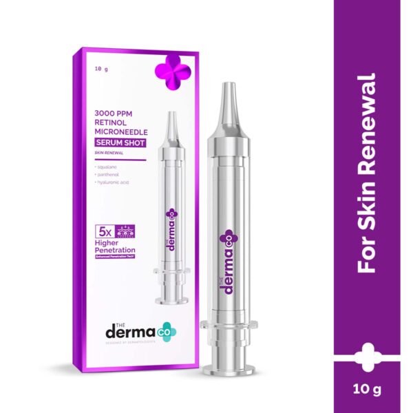The Derma Co 3000 PPM Retinol Microneedle Serum Shot with Squalane & Panthenol (10 g) - The Derma Co