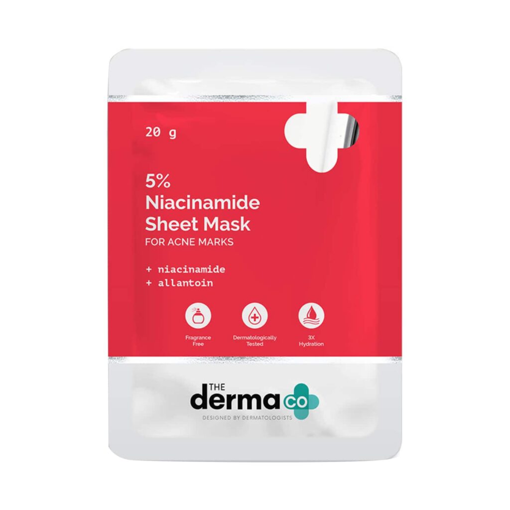 The Derma Co 5% Niacinamide Face Serum Sheet Mask (20g) - The Derma Co