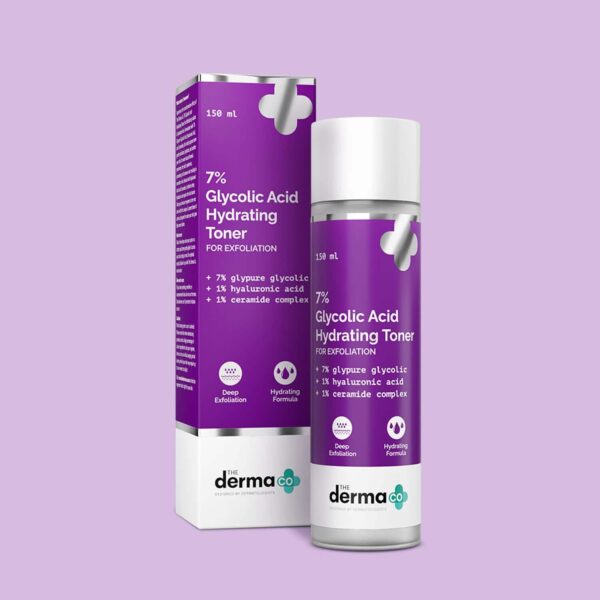 The Derma Co Glycolic Acid 7% Hydrating Toner with Glycolic Acid & Hyaluronic Acid (150 ml) - The Derma Co