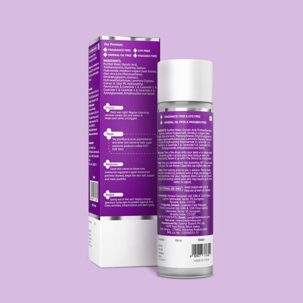 The Derma Co Glycolic Acid 7% Hydrating Toner with Glycolic Acid & Hyaluronic Acid (150 ml) - The Derma Co