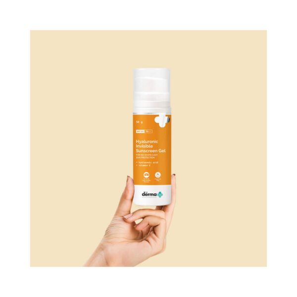 The Derma Co Hyaluronic Invisible Sunscreen Gel With SPF 50 PA++ (50g) - The Derma Co