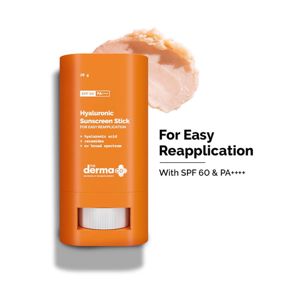 The Derma Co Hyaluronic Sunscreen Stick For Easy Reapplication With SPF 60 Pa++ (20g) - The Derma Co