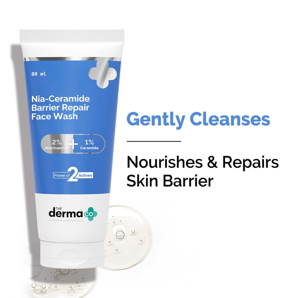 The Derma Co Nia-Ceramide Barrier Repair Face Wash (80 ml) - The Derma Co