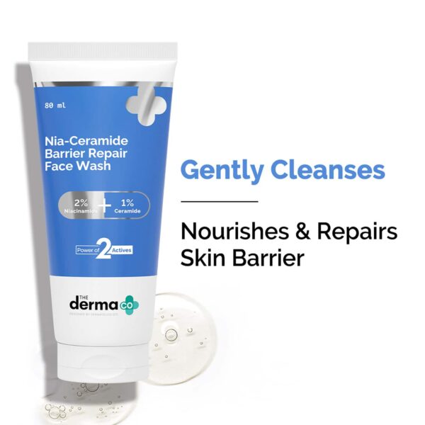 The Derma Co Nia-Ceramide Barrier Repair Face Wash (80 ml) - The Derma Co