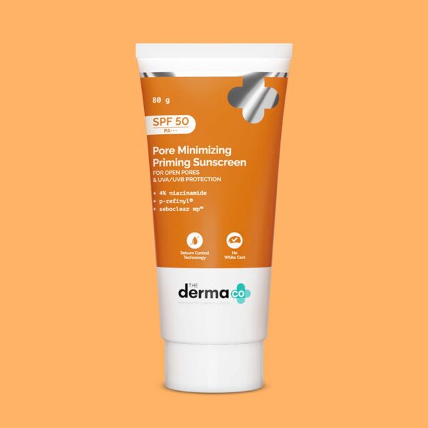 The Derma Co Pore Minimizing Priming Sunscreen with SPF 50 & PA+++ For Open Pores (80 g) - The Derma Co
