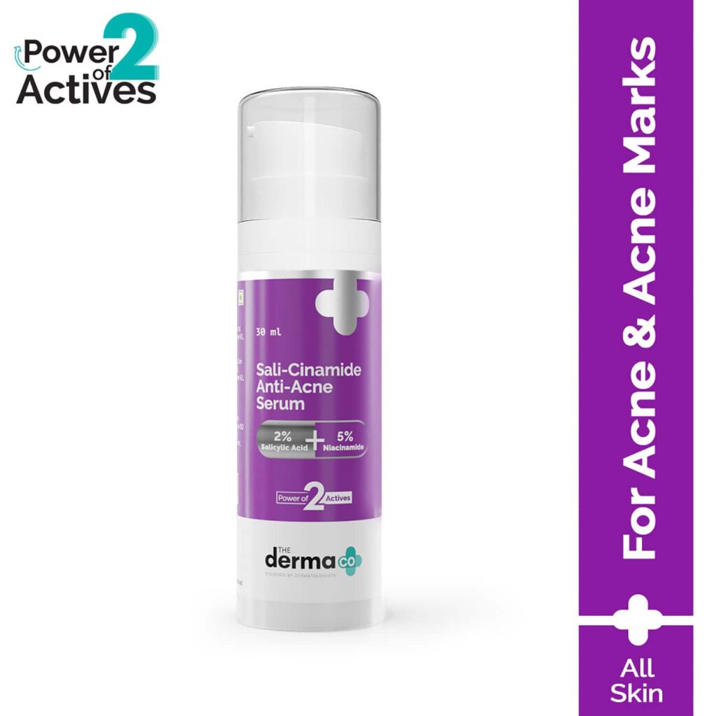 The Derma Co. Sali-Cinamide Anti-Acne Face Serum With 2% Salicylic Acid & 5% Niacinamide (30ml) - The Derma Co
