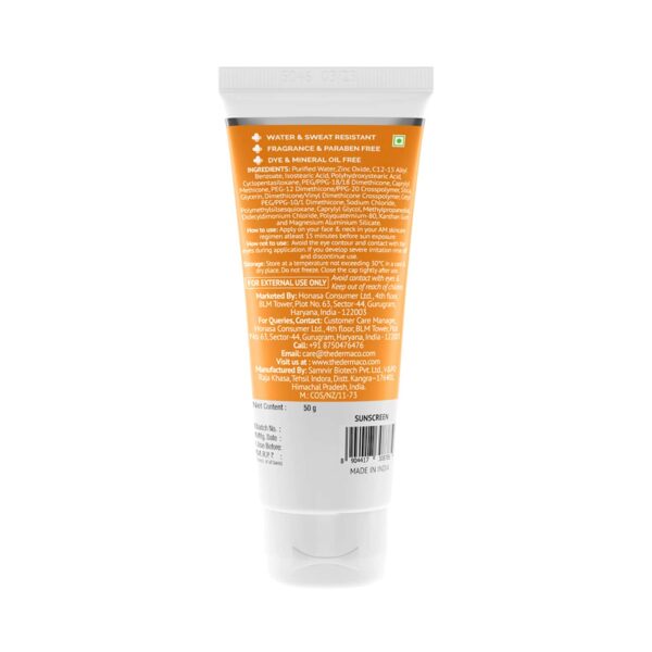 The Derma Co Ultra Light Zinc Mineral Sunscreen with SPF 50 (50g) - The Derma Co