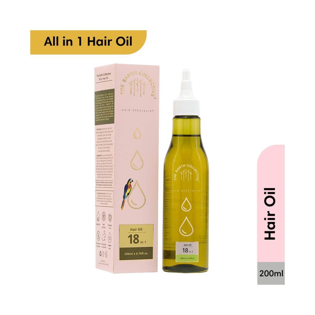 The Earth Collective 18 in 1 Hair Oil (200 ml) - The Earth Collective
