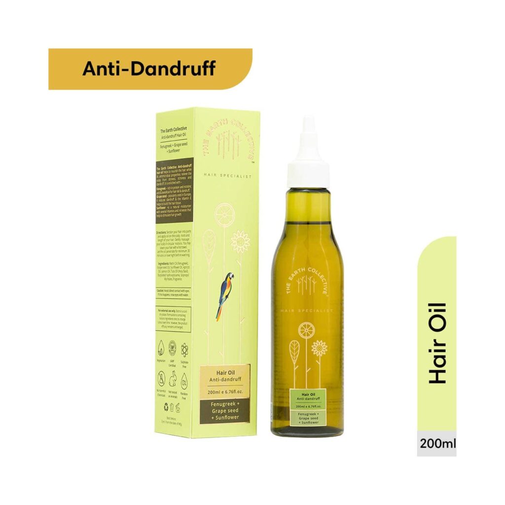 The Earth Collective Anti-Dandruff Hair Oil (200 ml) - The Earth Collective