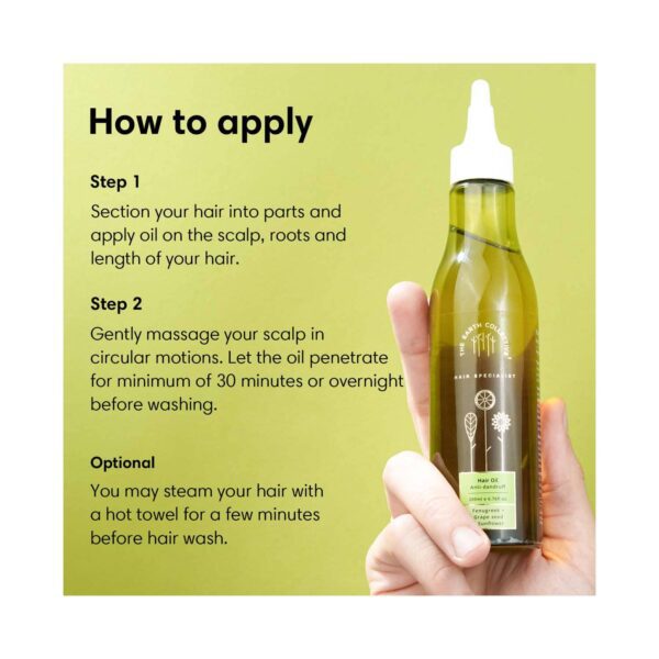 The Earth Collective Anti-Dandruff Hair Oil (200 ml) - The Earth Collective