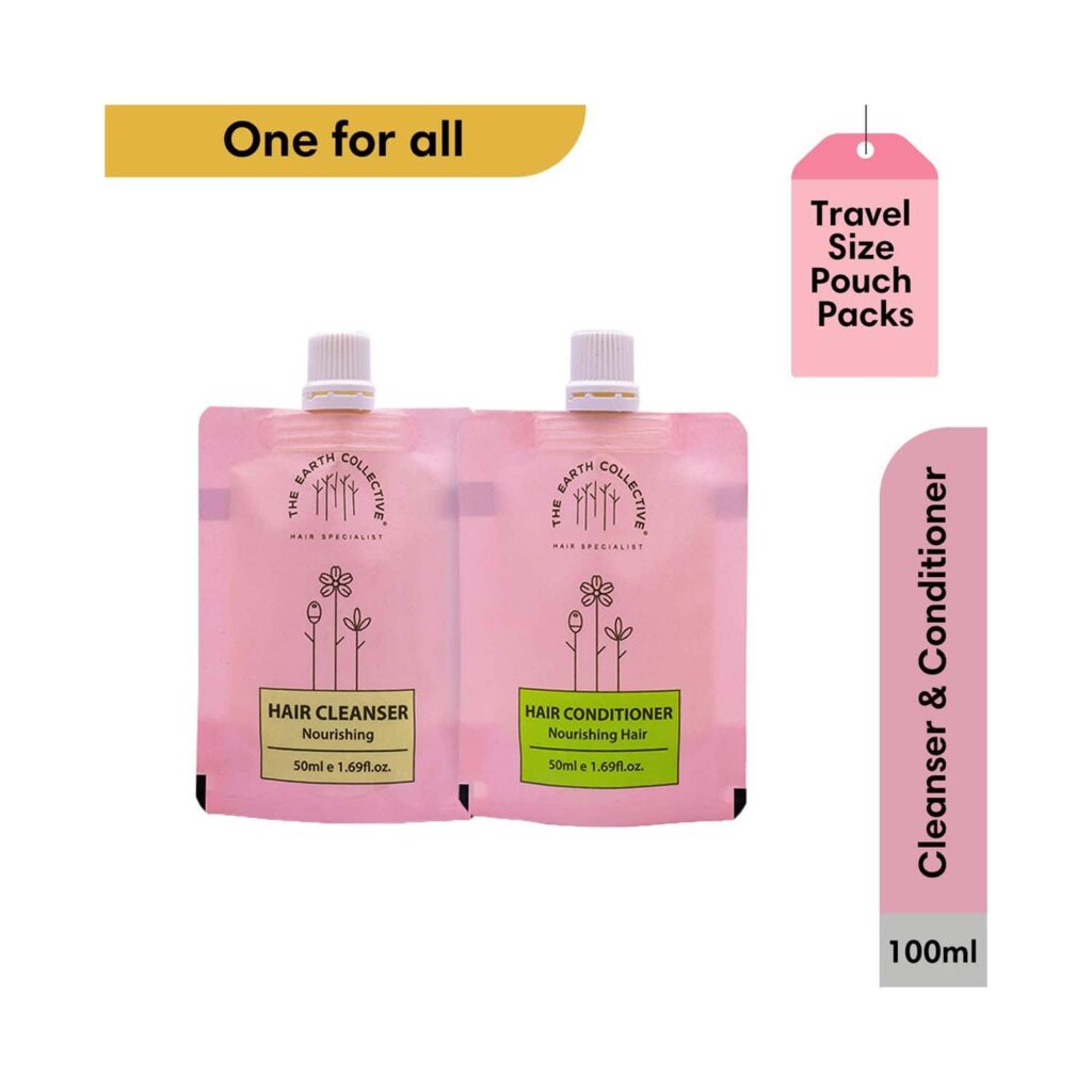 The Earth Collective Cleanser & Conditioner Combo Nourishing Hair Travel Pack (2 Pcs) - The Earth Collective