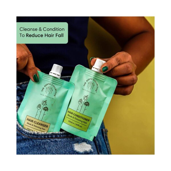 The Earth Collective Cleanser & Conditioner Combo Weak & Thinning Hair Travel Pack (2 Pcs) - The Earth Collective