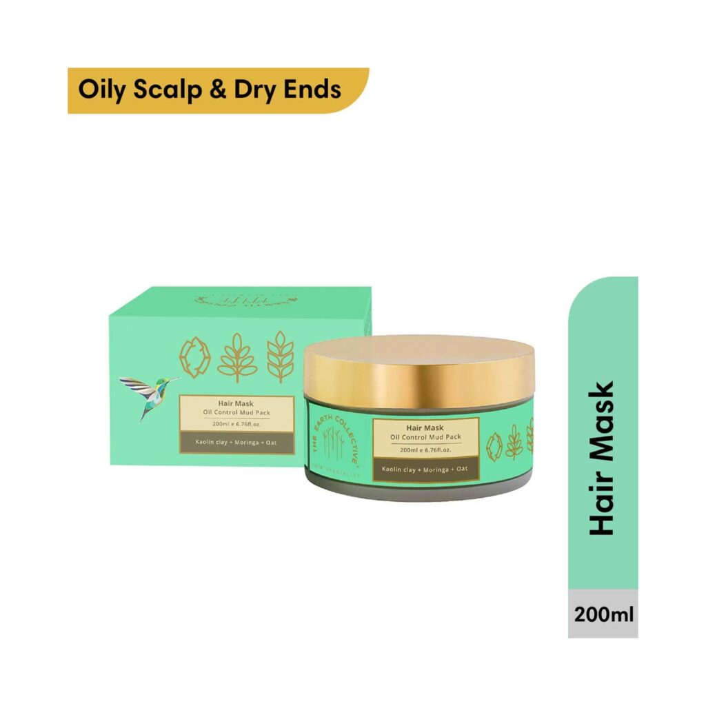 The Earth Collective Hair Mask For Oil Control Mud Pack (200 ml) - The Earth Collective