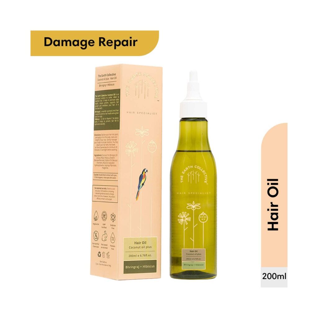 The Earth Collective Hair Oil - Coconut Oil Plus (200 ml) - The Earth Collective