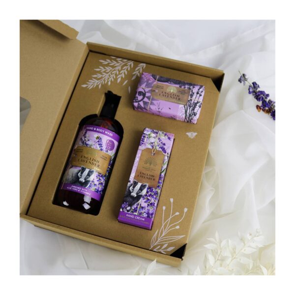 The English Soap Company - Anniversary English Lavender Hand & Body Gift Set (3 Pcs) - The English Soap Company