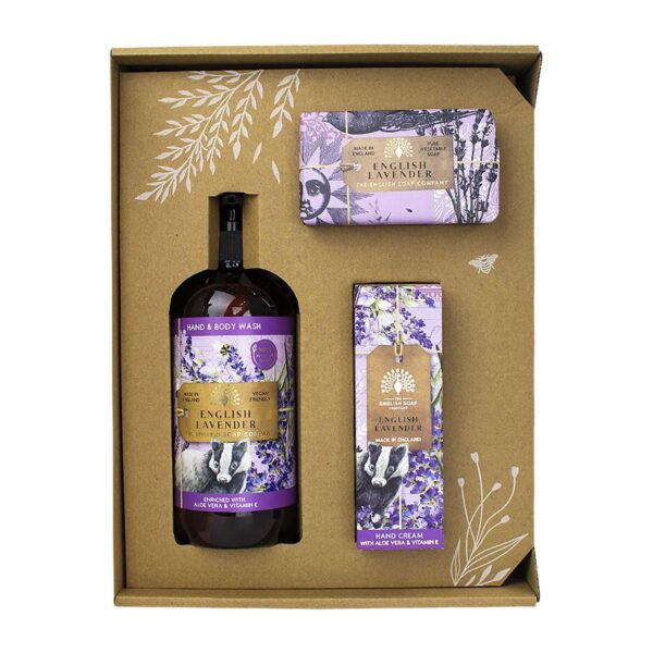 The English Soap Company - Anniversary English Lavender Hand & Body Gift Set (3 Pcs) - The English Soap Company
