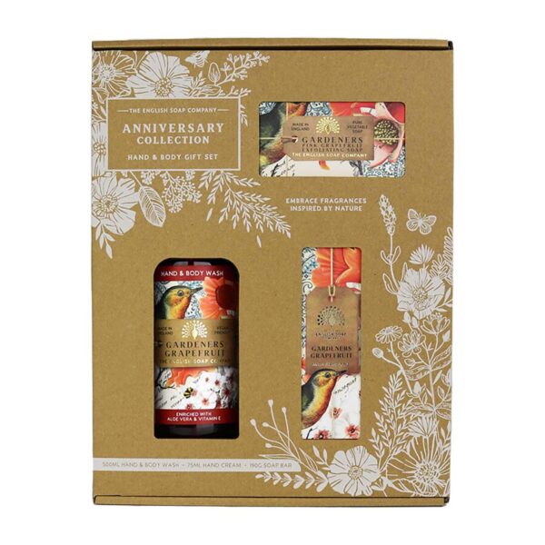 The English Soap Company - Anniversary Gardeners Hand & Body Gift Set (3 Pcs) - The English Soap Company