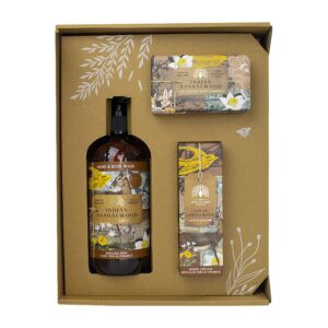 The English Soap Company - Anniversary Indian Sandalwood Hand & Body Gift Set (3 Pcs) - The English Soap Company