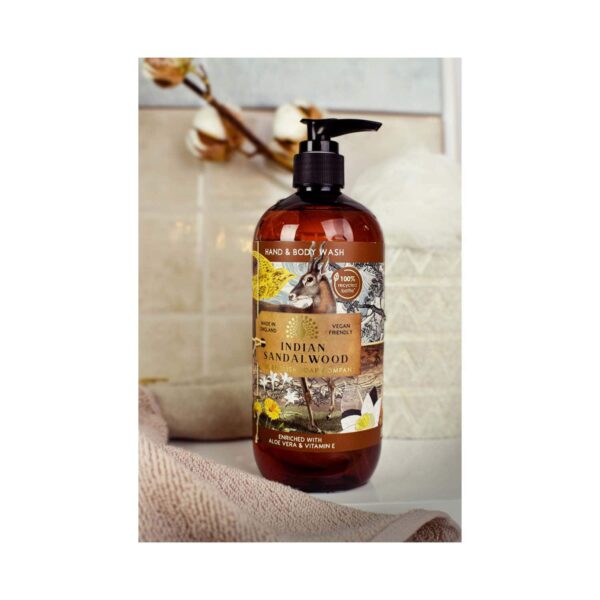The English Soap Company Anniversary Indian Sandalwood Hand & Body Wash (500ml) - The English Soap Company