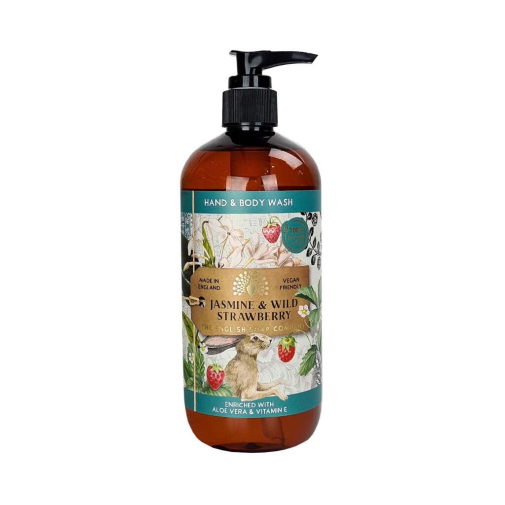 The English Soap Company Anniversary Jasmine & Wild Strawberry Hand & Body Wash (500ml) - The English Soap Company