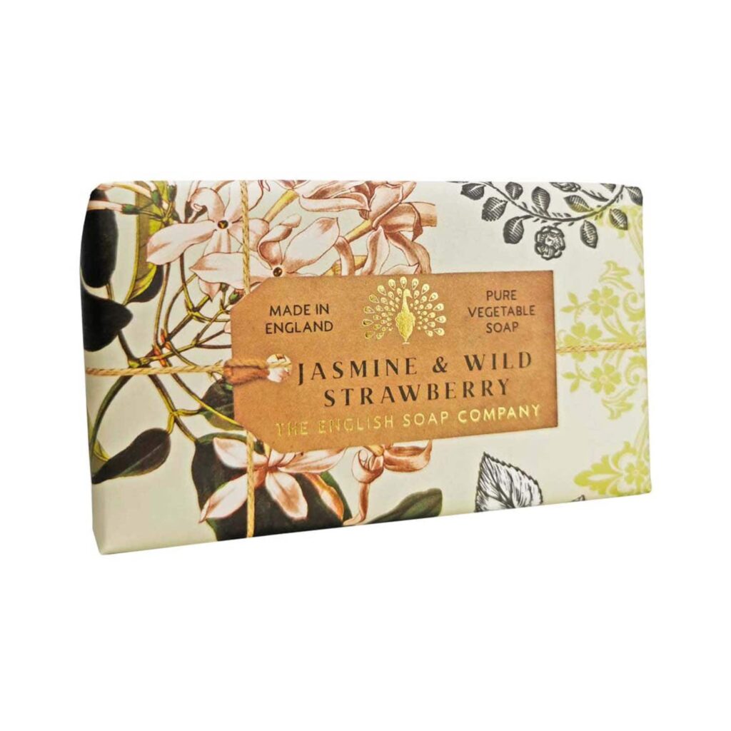 The English Soap Company Anniversary Jasmine & Wild Strawberry Soap (190g) - The English Soap Company