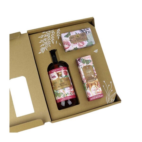 The English Soap Company - Anniversary Rose & Peony Hand & Body Gift Set (3 Pcs) - The English Soap Company