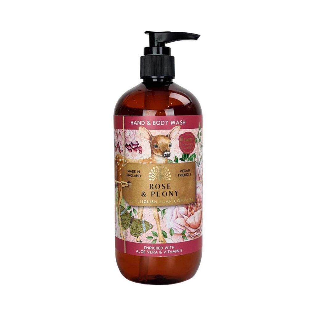 The English Soap Company Anniversary Rose & Peony Hand & Body Wash (500ml) - The English Soap Company