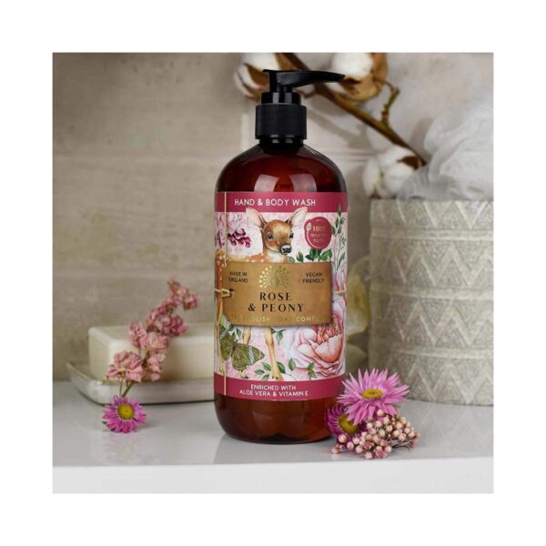 The English Soap Company Anniversary Rose & Peony Hand & Body Wash (500ml) - The English Soap Company