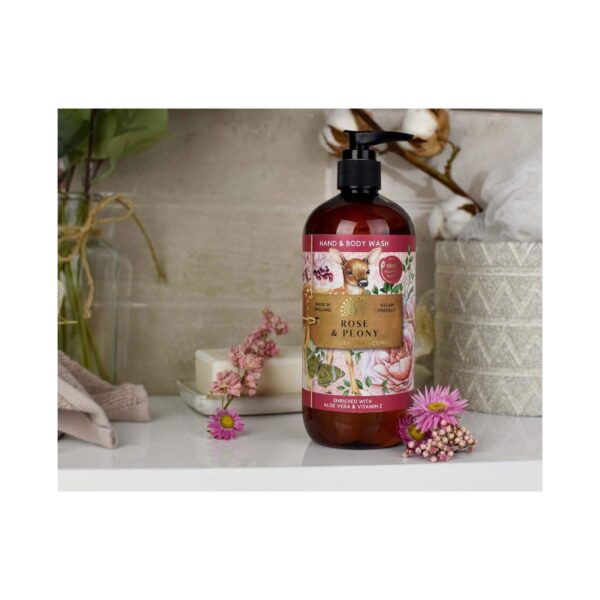 The English Soap Company Anniversary Rose & Peony Hand & Body Wash (500ml) - The English Soap Company