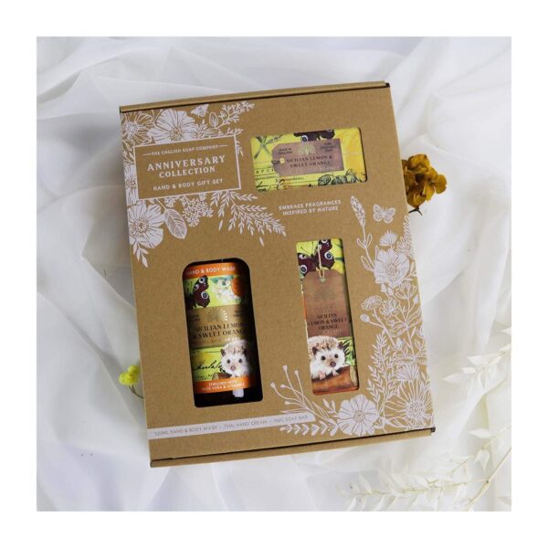 The English Soap Company - Anniversary Sicilian Lemon & Sweet Orange Hand & Body Gift Set (3 Pcs) - The English Soap Company