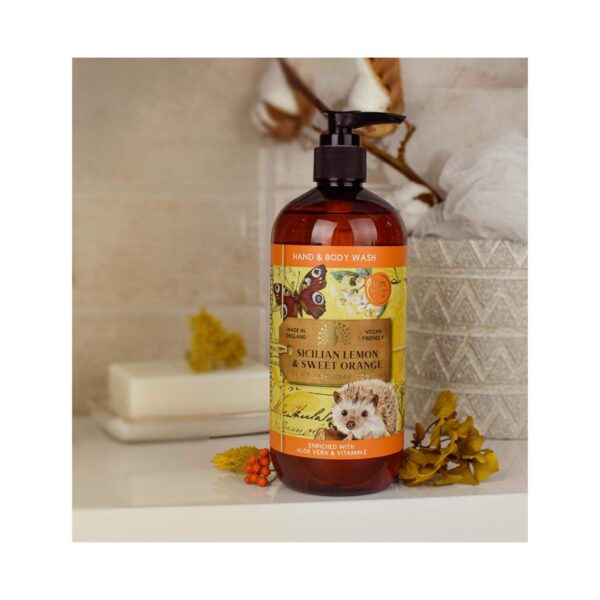 The English Soap Company Anniversary Sicilian Lemon & Sweet Orange Hand & Body Wash (500ml) - The English Soap Company