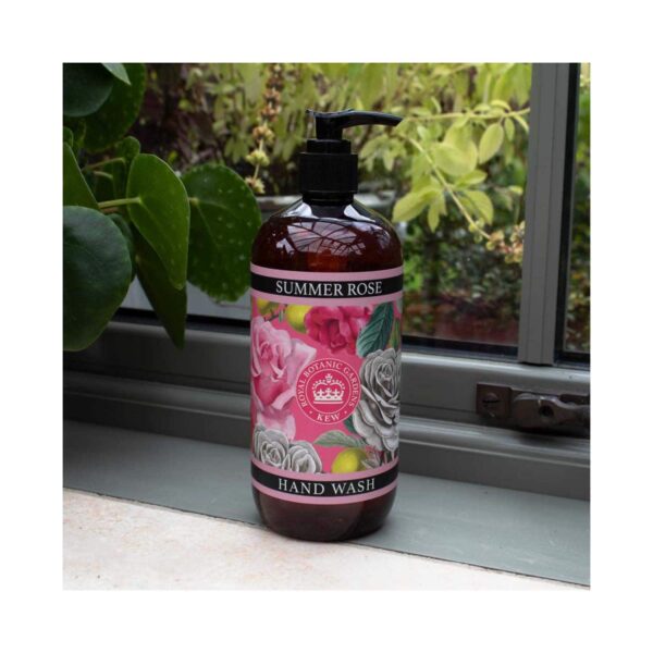 The English Soap Company Royal Botanic Gardens Kew Summer Rose Hand Wash (500ml) - The English Soap Company