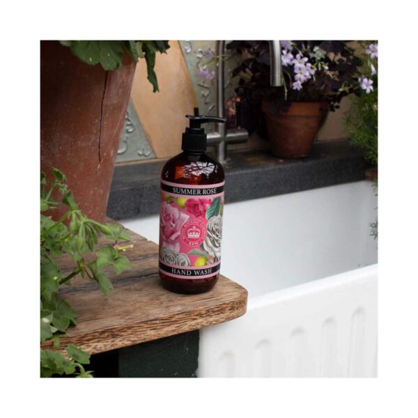 The English Soap Company Royal Botanic Gardens Kew Summer Rose Hand Wash (500ml) - The English Soap Company