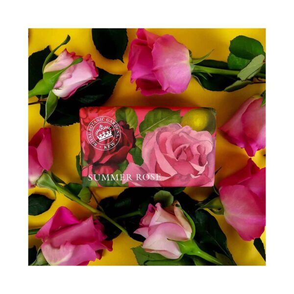 The English Soap Company Royal Botanic Gardens Kew Summer Rose Soap (240g) - The English Soap Company