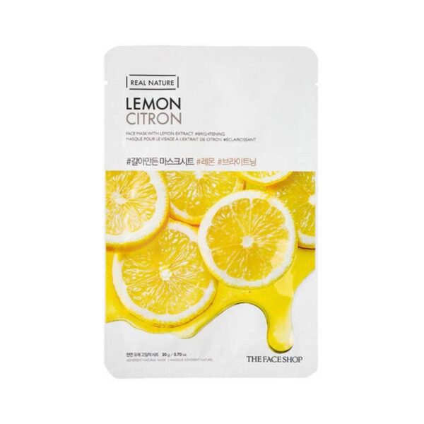 The Face Shop Real Nature Lemon Face Sheet Mask (20g) - The Face Shop