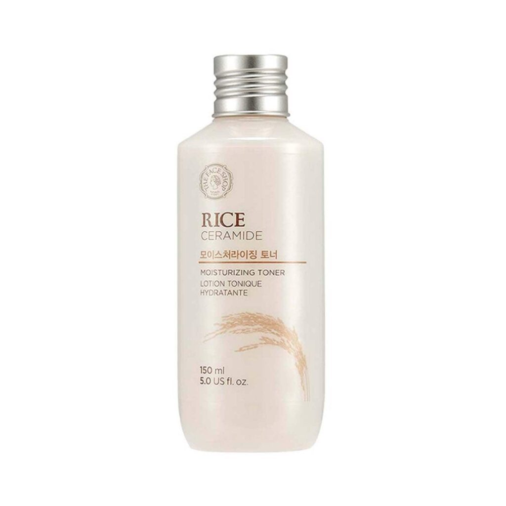 The Face Shop Rice & Ceramide Moisturizing Toner - Korean Beauty Skincare for Brightness (150ml) - The Face Shop