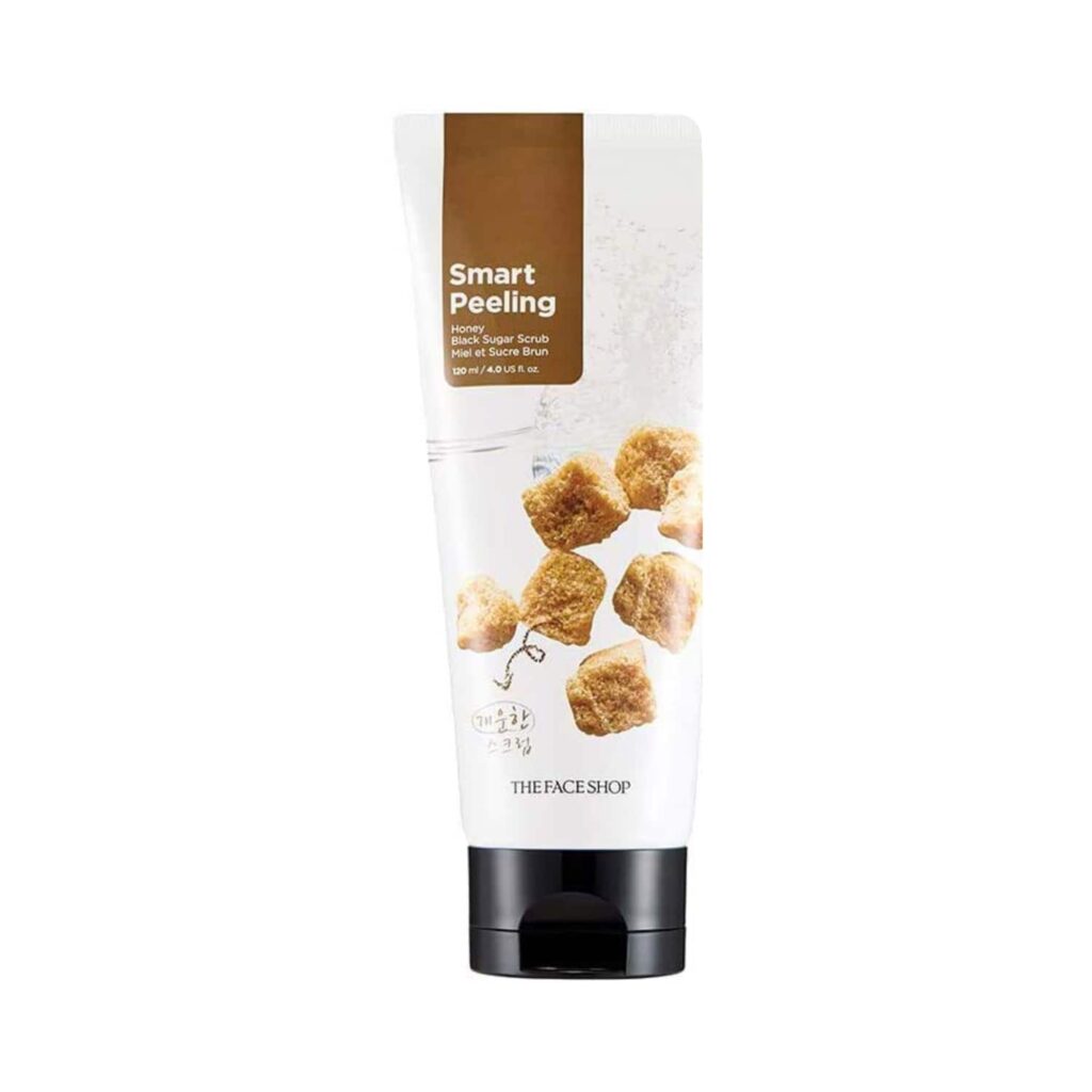The Face Shop Smart Peeling Honey Black Sugar Face Scrub (120ml) - The Face Shop