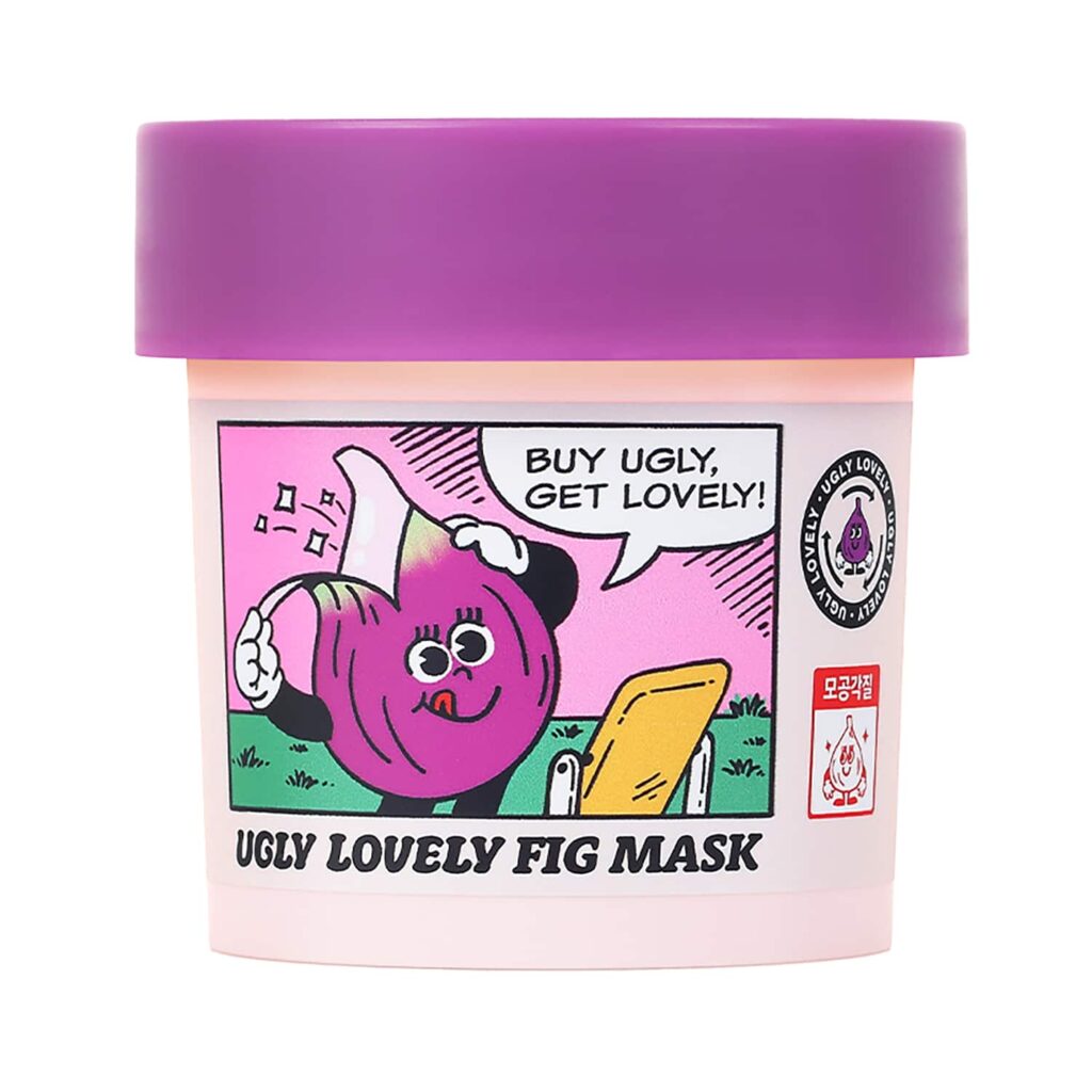 The Face Shop Ugly Lovely Fig Wash Off Mask - Korean & Vegan Peptide Exfoliating Scrub (100ml) - The Face Shop
