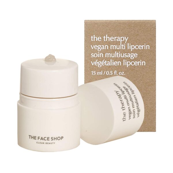 The Face Shop Vegan All-in-one Protect + Moisturize Duo - Lipcerin and Serum Sunscreen - The Face Shop