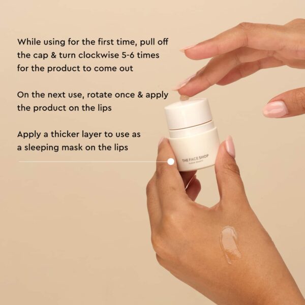 The Face Shop Vegan Lipcerin - Korean Lip Mask, Glowy Balm, Lip Scrub & Plumping Gloss (15ml) - The Face Shop
