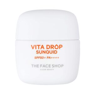 The Face Shop Vita Drop Sunquid SPF50+ PA++++, Korean Fluid Sunscreen, Vitamin C & Hyaluronic (50ml) - The Face Shop