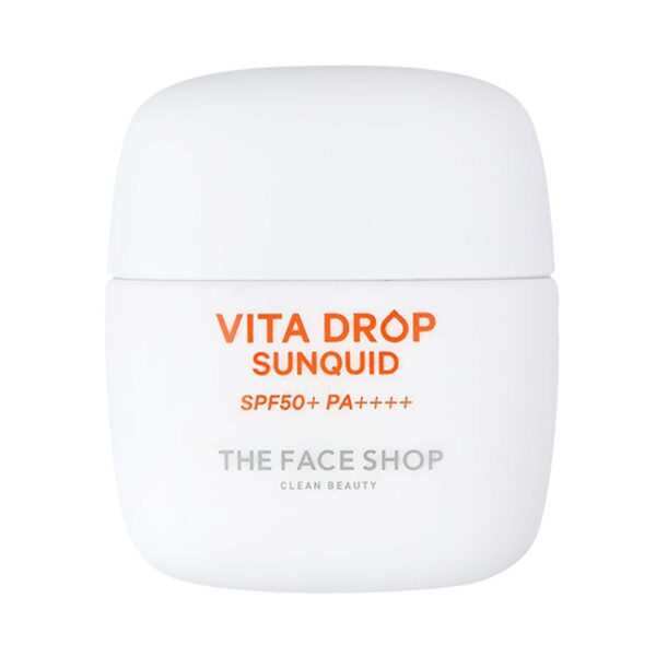 The Face Shop Vita Drop Sunquid SPF50+ PA++++, Korean Fluid Sunscreen, Vitamin C & Hyaluronic (50ml) - The Face Shop