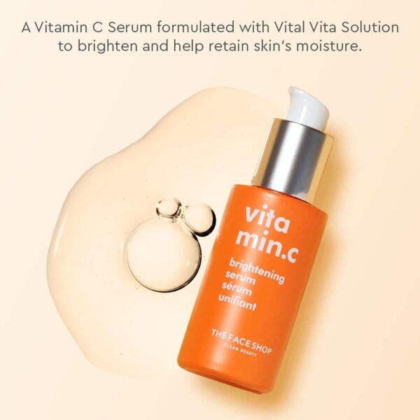 The Face Shop Vitamin C Brightening Serum with Niacinamide & Amino Acid to Brighten & Protect Skin (30 ml) - The Face Shop
