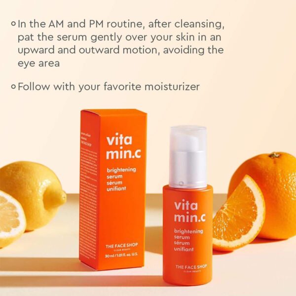 The Face Shop Vitamin C Brightening Serum with Niacinamide & Amino Acid to Brighten & Protect Skin (30 ml) - The Face Shop