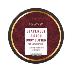 The Love Co. Black Rose & Oud Body Butter 48 Hour Intense Hydrating Shea Body Butter (200 g) - THE LOVE CO.