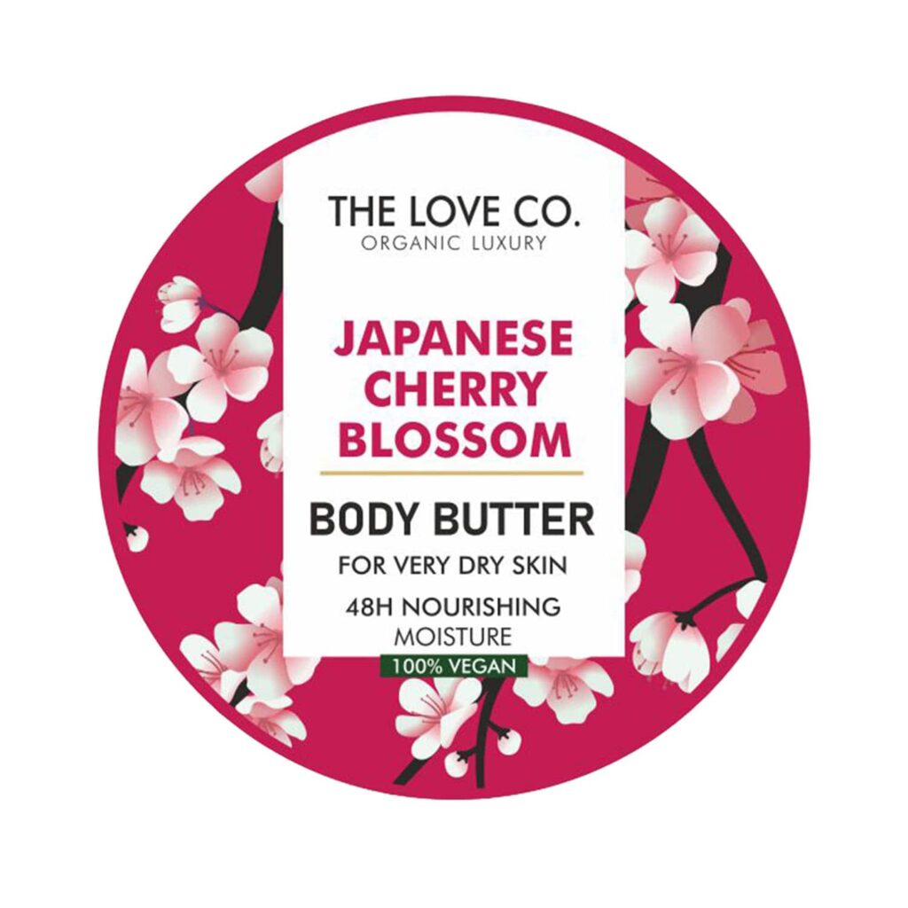 THE LOVE CO. Japanese Cherry Blossom Body Butter Deep Moisturization With Pure Shea Butter (200g) - THE LOVE CO.