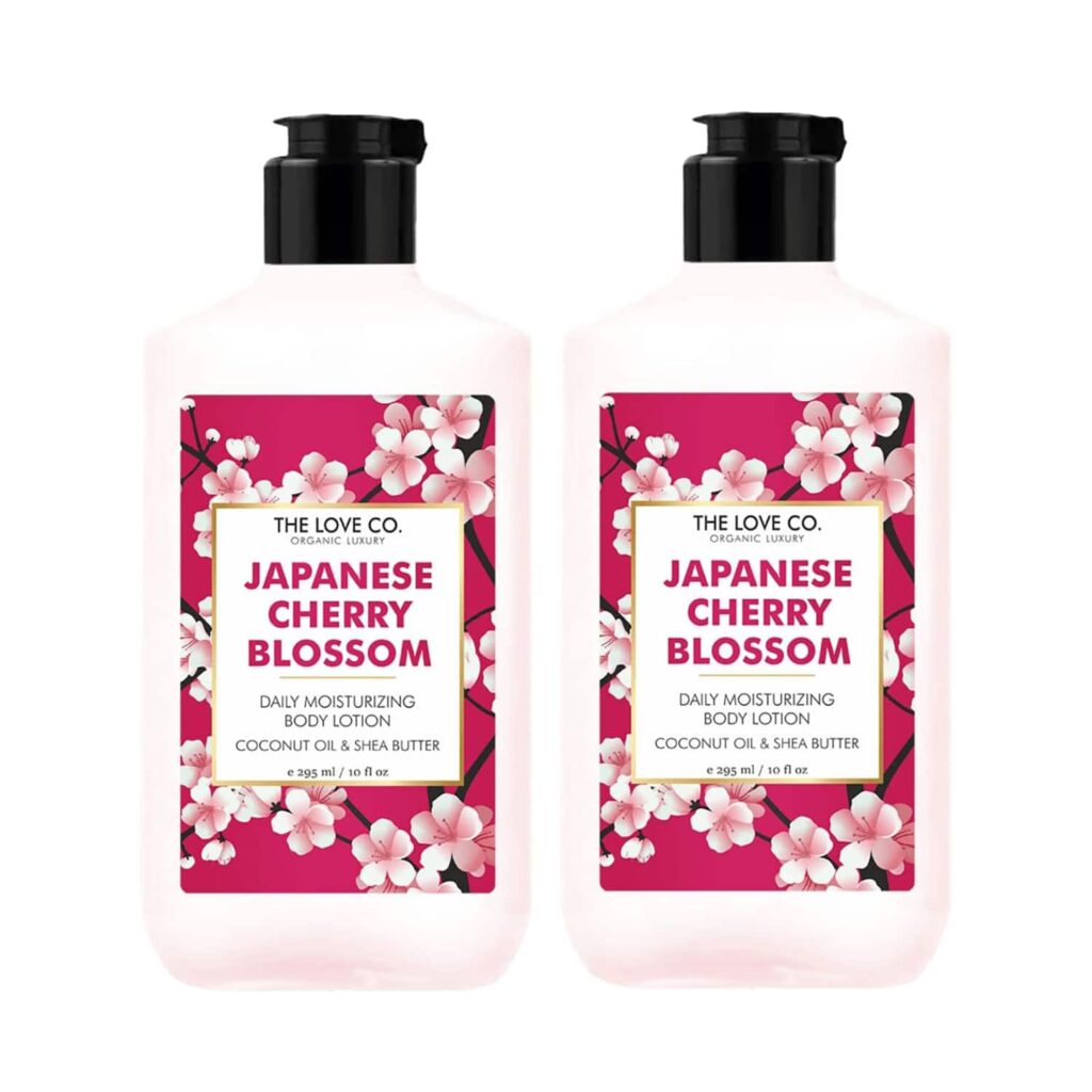 The Love Co. Japanese Cherry Blossom Body Lotion - 250ml each Combo (Pack of 2) - THE LOVE CO.