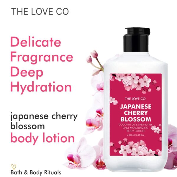The Love Co. Japanese Cherry Blossom Body Lotion - 250ml each Combo (Pack of 2) - THE LOVE CO.