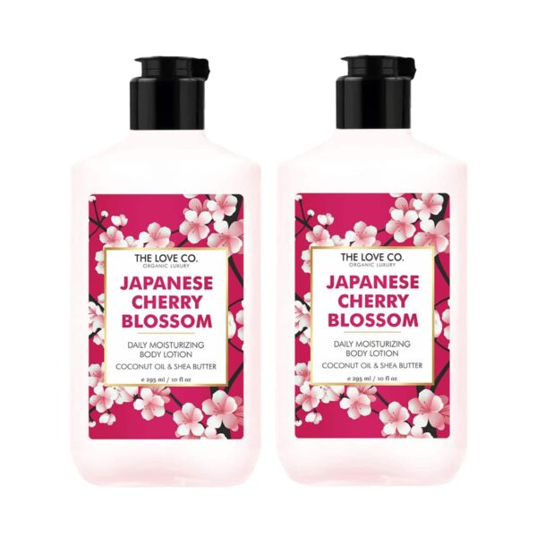 The Love Co. Japanese Cherry Blossom Body Lotion - 250ml each Combo (Pack of 2) - THE LOVE CO.